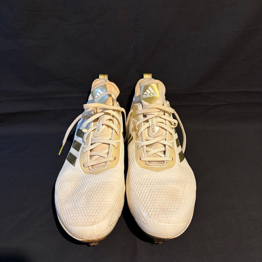 Adidas Adizero White and Gold Soccer Cleats men’s size 13 - Picture 3 of 9